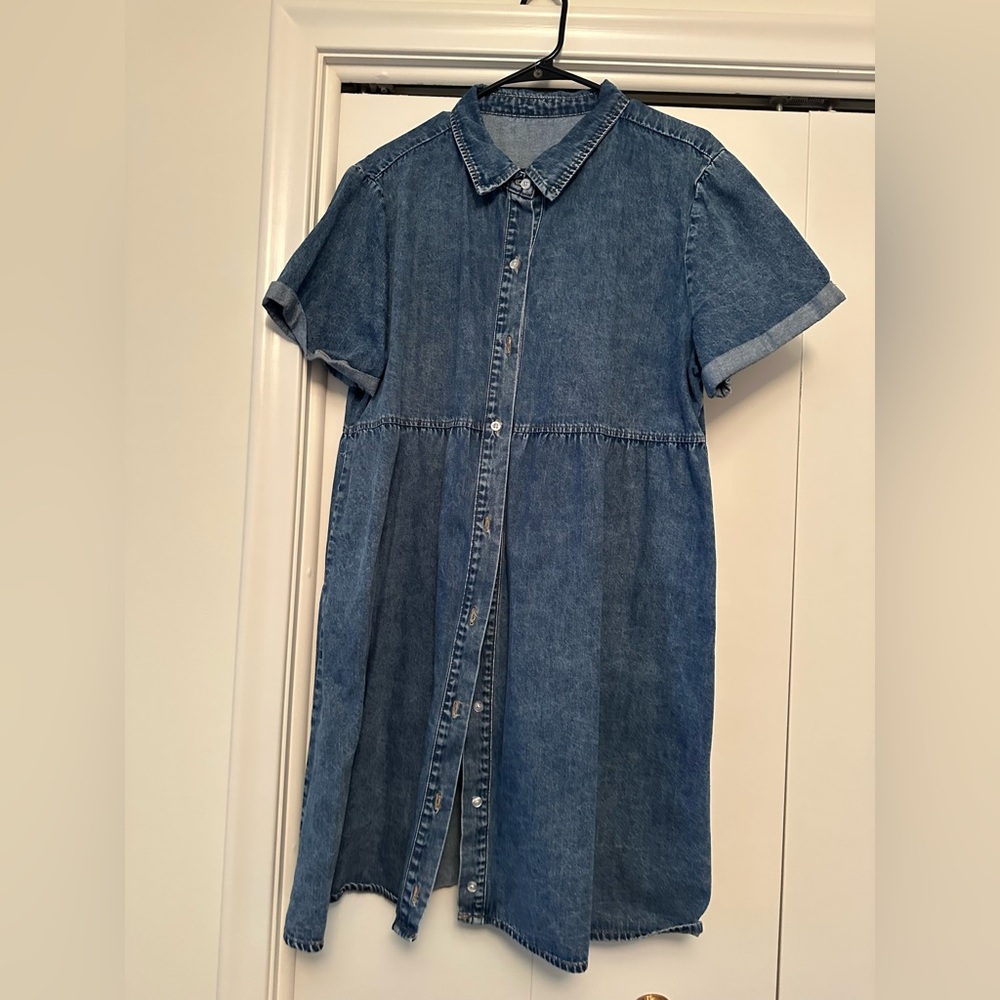 Denim Short Sleeve Dress